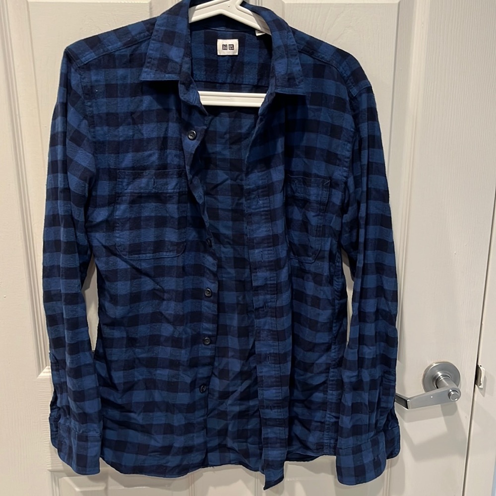 Men Uniqlo cotton soft flannel shirt XS